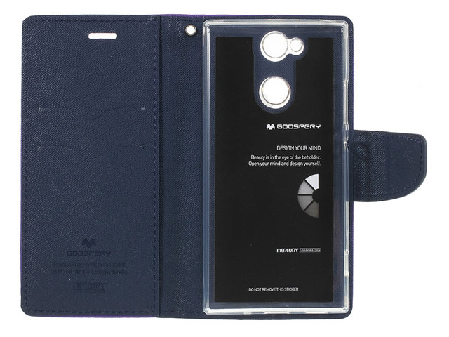 Чехол Mercury Goospery Fancy Diary Case для Sony Xperia XA2 (черный, винилискожа)