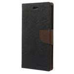 Чехол Mercury Goospery Fancy Diary Case для Sony Xperia XZ2 (черный/коричневый, винилискожа)