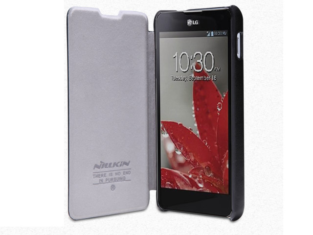 Чехол Nillkin Side leather case для LG Optimus G E975 (черный, кожанный)