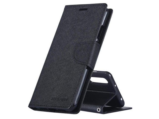 Чехол Mercury Goospery Fancy Diary Case для Huawei P20 pro (черный/коричневый, винилискожа)