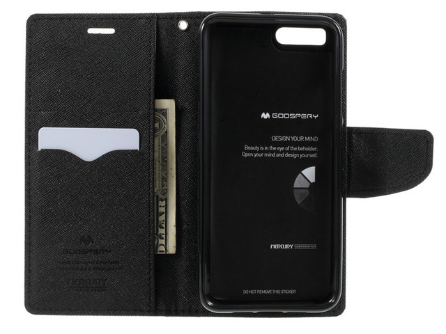 Чехол Mercury Goospery Fancy Diary Case для Xiaomi Mi 6 (черный, винилискожа)
