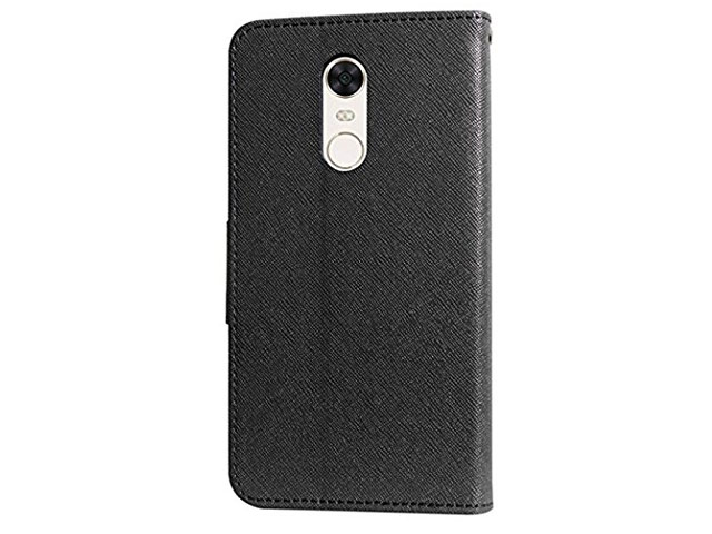 Чехол Mercury Goospery Fancy Diary Case для Xiaomi Redmi 5 (черный/коричневый, винилискожа)