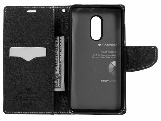 Чехол Mercury Goospery Fancy Diary Case для Xiaomi Redmi 5 (черный, винилискожа)