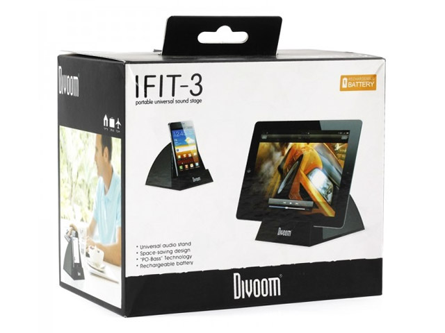 Портативная колонка Divoom iFit-3 с подставкой (черная, стерео, bluetooth)