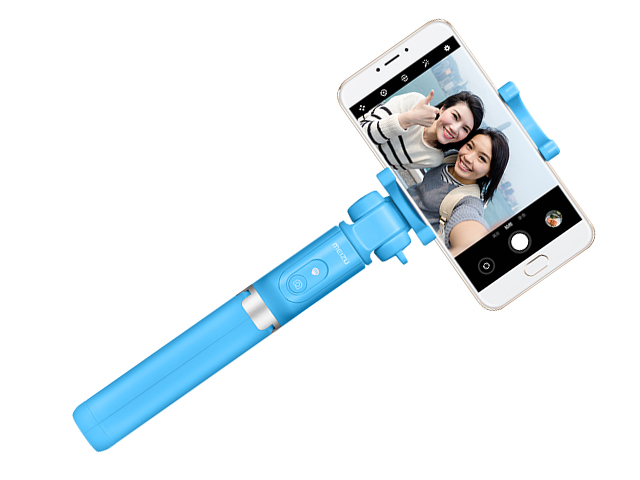 Монопод Meizu Selfie Stick универсальный (голубой, беспроводной, тринога)