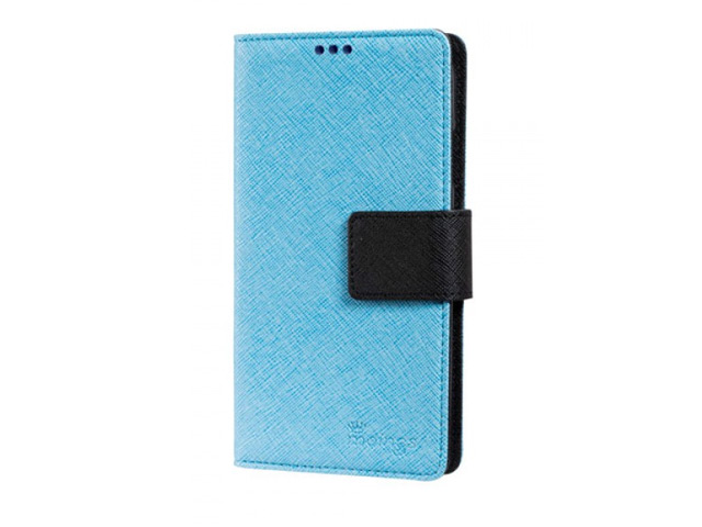 Чехол Moings Go Go Book Case для Samsung Galaxy S4 i9500 (черный/синий, с визитницей, кожанный)