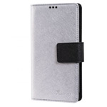 Чехол Moings Go Go Book Case для Samsung Galaxy S4 i9500 (черный/серый, с визитницей, кожанный)