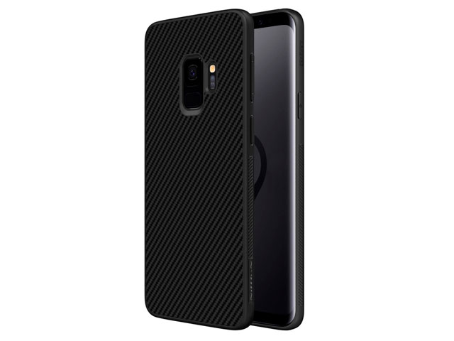 Чехол Nillkin Synthetic fiber для Samsung Galaxy S9 (черный, карбон)