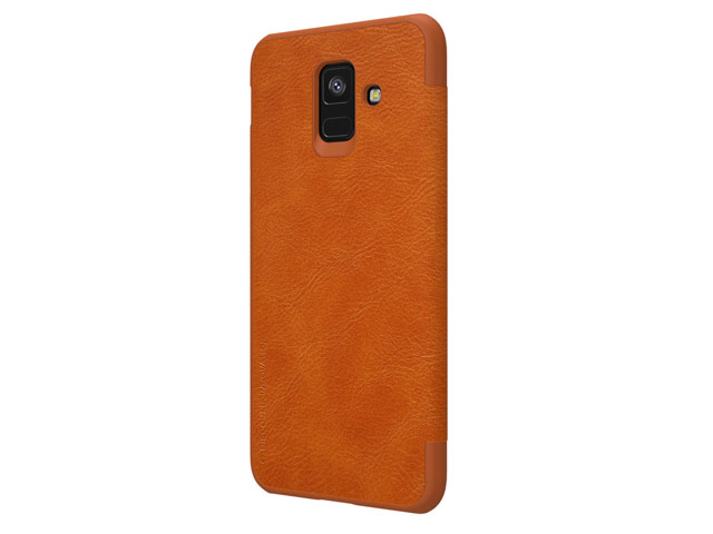Чехол Nillkin Qin leather case для Samsung Galaxy A6 2018 (коричневый, кожаный)