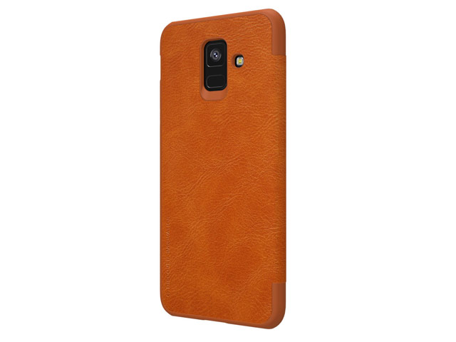 Чехол Nillkin Qin leather case для Samsung Galaxy A6 2018 (коричневый, кожаный)