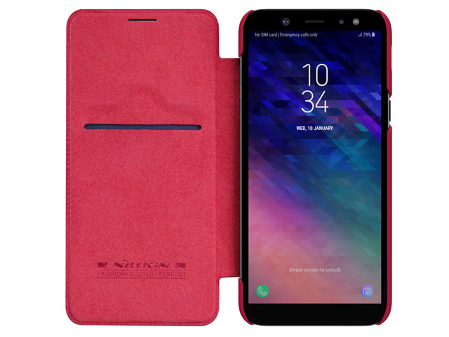 Чехол Nillkin Qin leather case для Samsung Galaxy A6 plus 2018 (красный, кожаный)