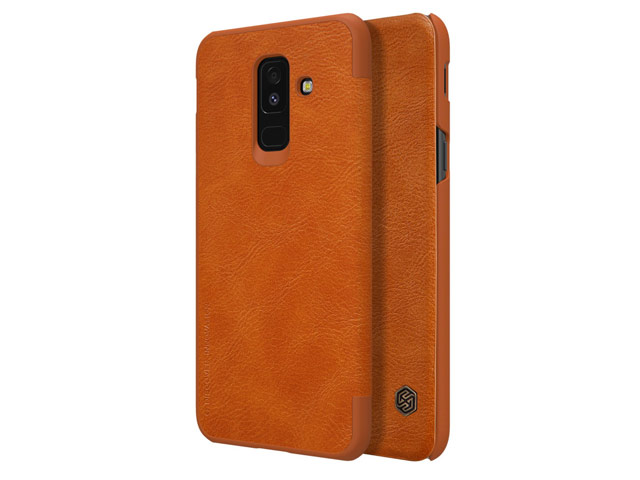 Чехол Nillkin Qin leather case для Samsung Galaxy A6 plus 2018 (коричневый, кожаный)