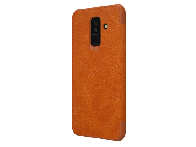 Чехол Nillkin Qin leather case для Samsung Galaxy A6 plus 2018 (коричневый, кожаный)