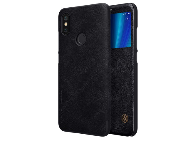 Чехол Nillkin Qin leather case для Xiaomi Mi A2 (черный, кожаный)