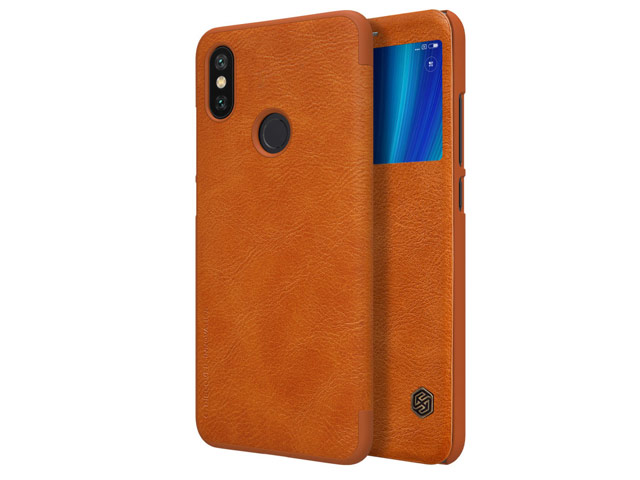 Чехол Nillkin Qin leather case для Xiaomi Mi A2 (коричневый, кожаный)