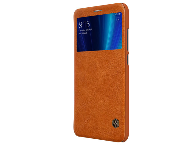 Чехол Nillkin Qin leather case для Xiaomi Mi A2 (коричневый, кожаный)