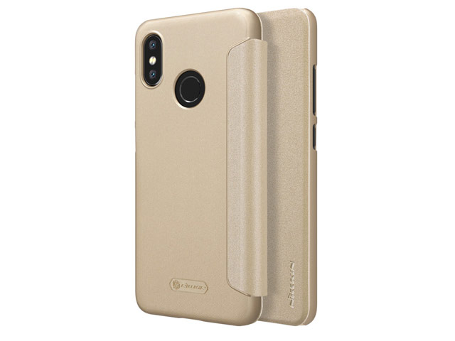 Чехол Nillkin Sparkle Leather Case для Xiaomi Mi 8 (золотистый, винилискожа)