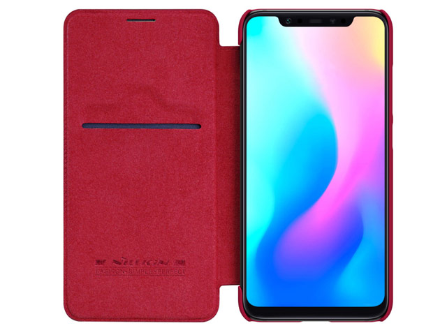 Чехол Nillkin Qin leather case для Xiaomi Mi 8 (красный, кожаный)