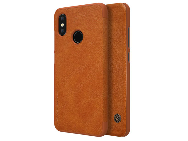 Чехол Nillkin Qin leather case для Xiaomi Mi 8 (коричневый, кожаный)