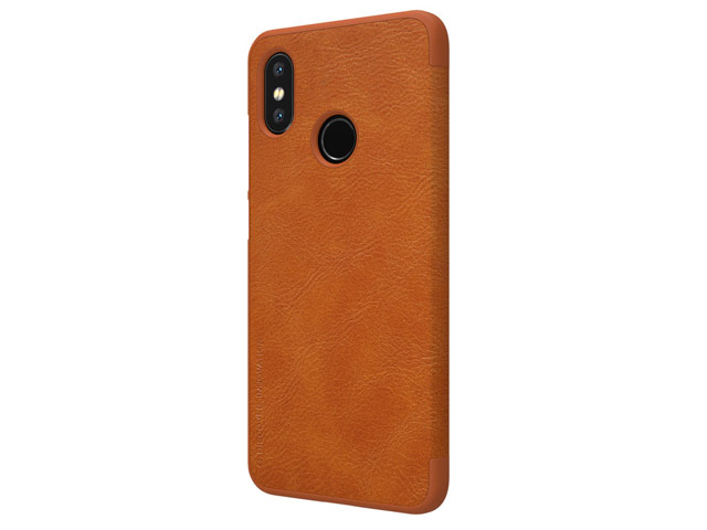 Чехол Nillkin Qin leather case для Xiaomi Mi 8 (коричневый, кожаный)