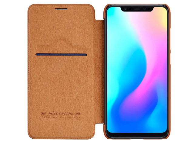 Чехол Nillkin Qin leather case для Xiaomi Mi 8 (коричневый, кожаный)