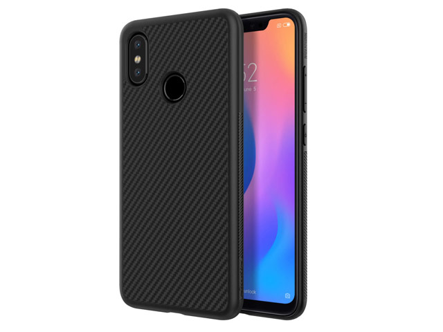 Чехол Nillkin Synthetic fiber для Xiaomi Mi 8 (черный, карбон)