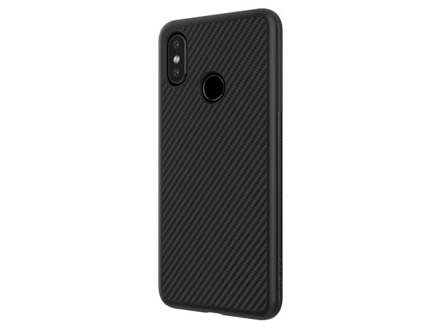 Чехол Nillkin Synthetic fiber для Xiaomi Mi 8 (черный, карбон)