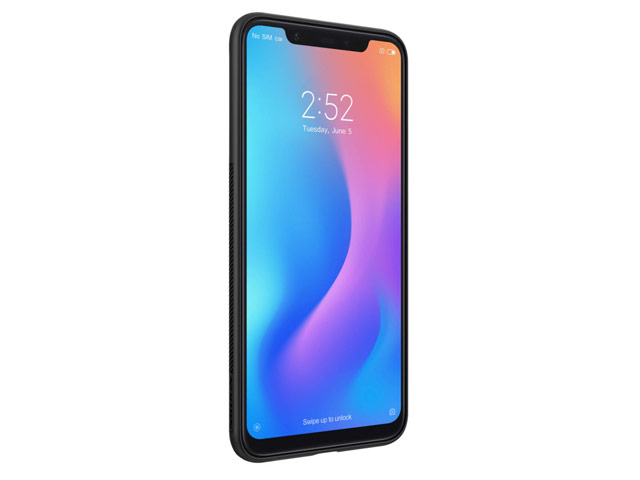 Чехол Nillkin Synthetic fiber для Xiaomi Mi 8 (черный, карбон)