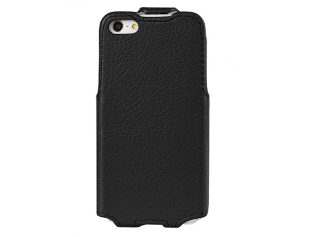 Чехол Kuboq J/Flip Case для Apple iPhone 5 (черный, кожанный)