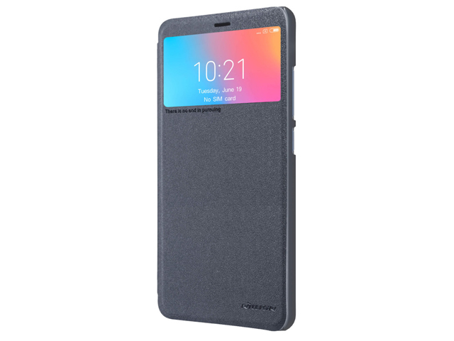 Чехол Nillkin Sparkle Leather Case для Xiaomi Redmi 6A (темно-серый, винилискожа)