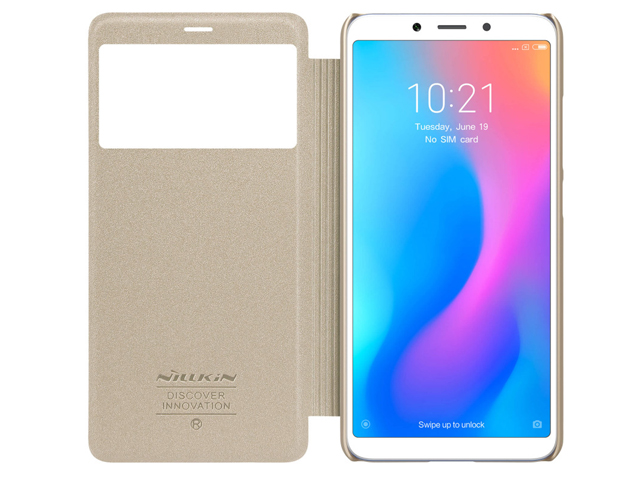 Чехол Nillkin Sparkle Leather Case для Xiaomi Redmi 6A (золотистый, винилискожа)