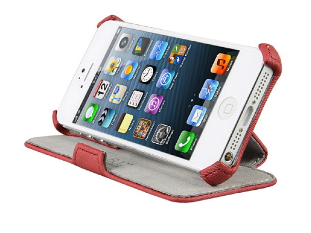 Чехол Kuboq J/Book Case для Apple iPhone 5 (красный, кожанный)