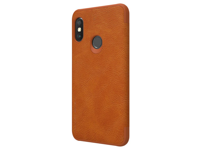 Чехол Nillkin Qin leather case для Xiaomi Redmi 6 pro (коричневый, кожаный)