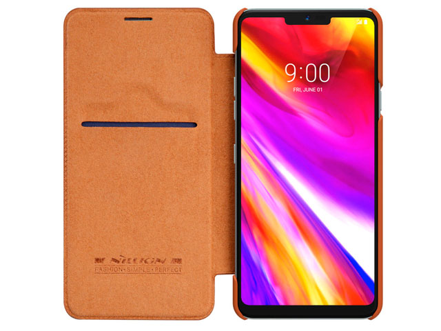 Чехол Nillkin Qin leather case для LG G7 ThinQ (коричневый, кожаный)