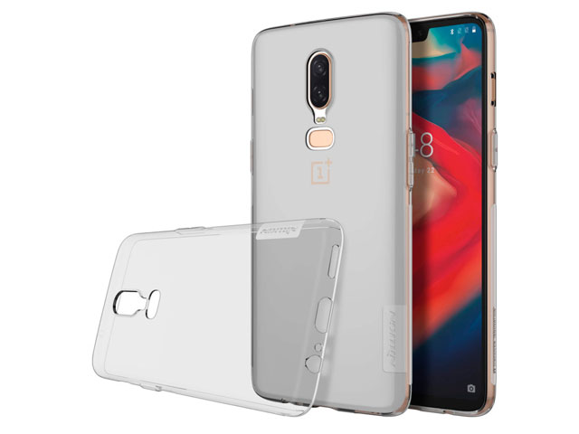 Чехол Nillkin Nature case для OnePlus 6 (серый, гелевый)