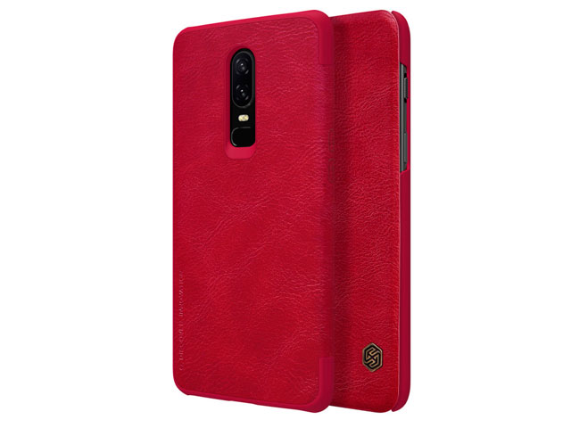 Чехол Nillkin Qin leather case для OnePlus 6 (красный, кожаный)