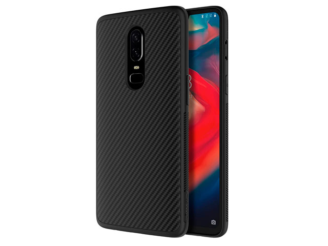 Чехол Nillkin Synthetic fiber для OnePlus 6 (черный, карбон)