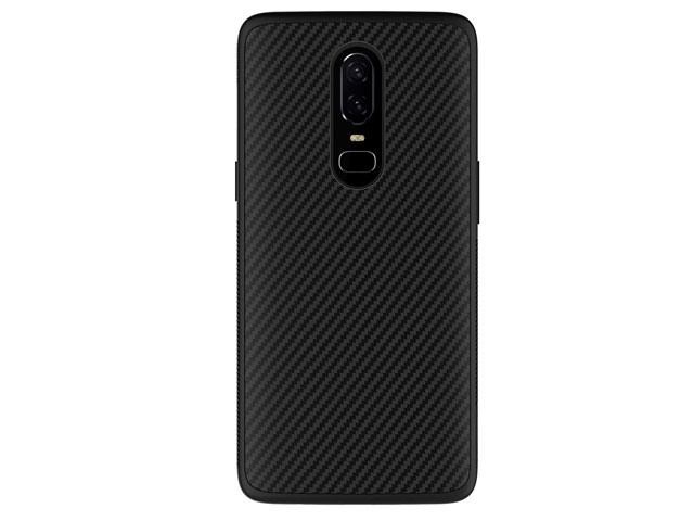 Чехол Nillkin Synthetic fiber для OnePlus 6 (черный, карбон)