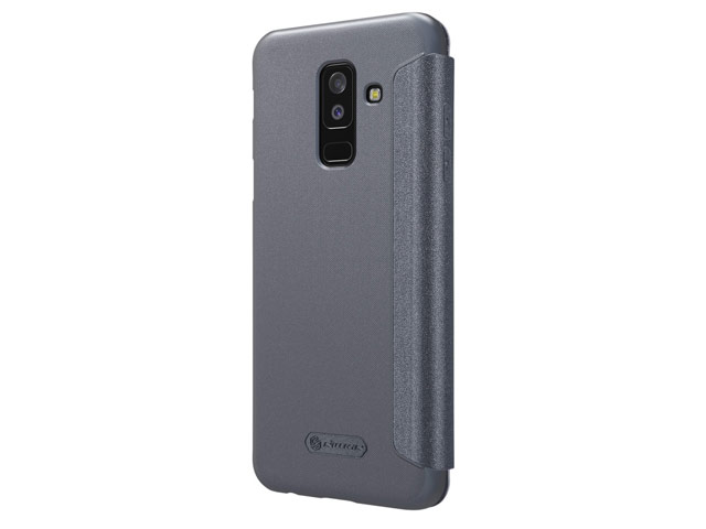 Чехол Nillkin Sparkle Leather Case для Samsung Galaxy A6 plus 2018 (темно-серый, винилискожа)