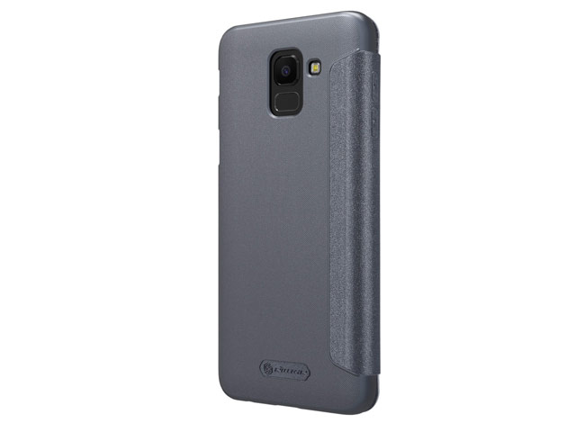 Чехол Nillkin Sparkle Leather Case для Samsung Galaxy J6 (темно-серый, винилискожа)