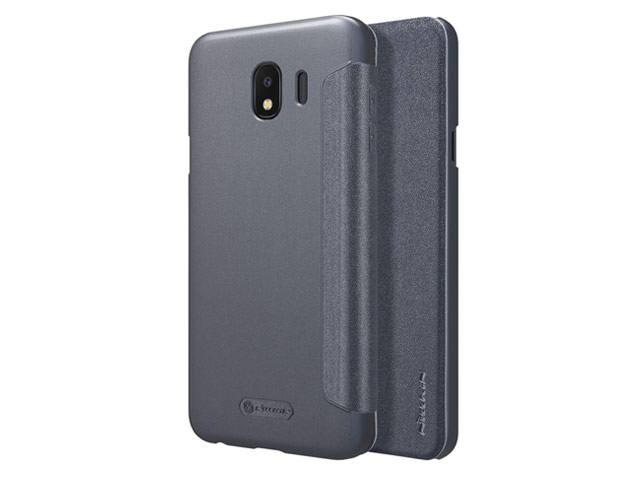 Чехол Nillkin Sparkle Leather Case для Samsung Galaxy J4 (темно-серый, винилискожа)