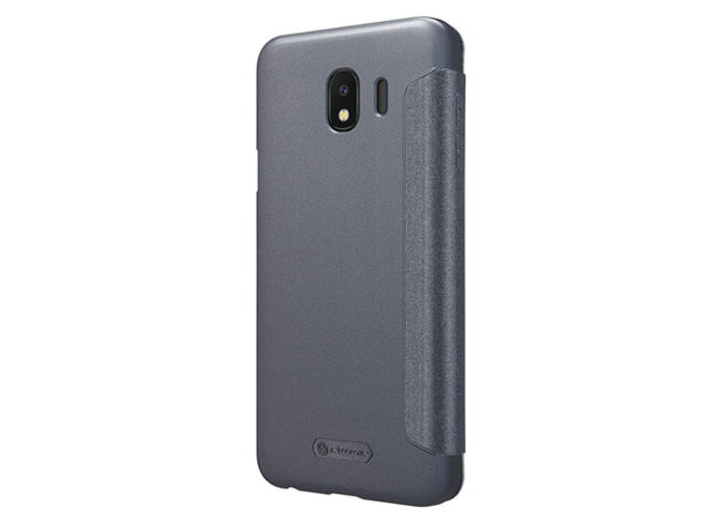 Чехол Nillkin Sparkle Leather Case для Samsung Galaxy J4 (темно-серый, винилискожа)