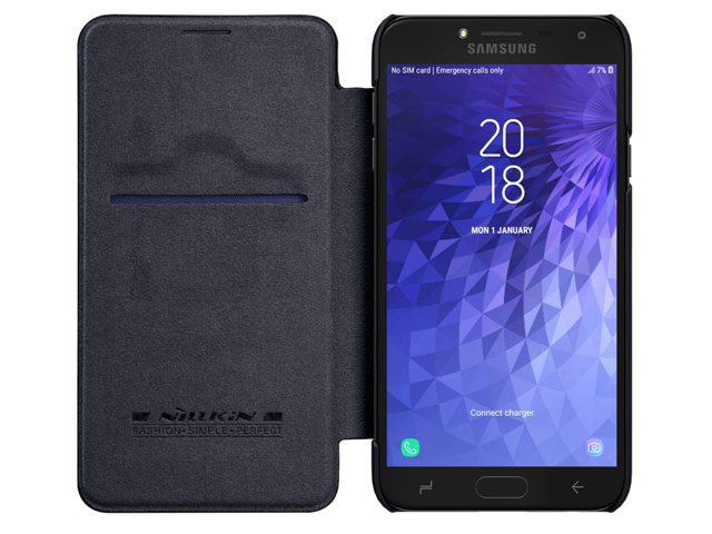 Чехол Nillkin Qin leather case для Samsung Galaxy J4 (черный, кожаный)
