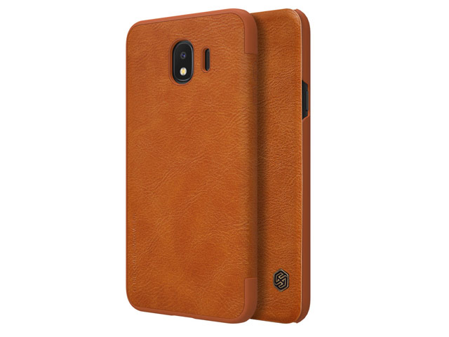 Чехол Nillkin Qin leather case для Samsung Galaxy J4 (коричневый, кожаный)