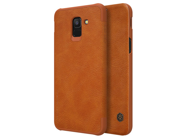 Чехол Nillkin Qin leather case для Samsung Galaxy J6 (коричневый, кожаный)