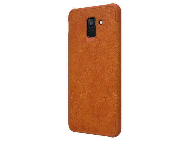 Чехол Nillkin Qin leather case для Samsung Galaxy J6 (коричневый, кожаный)