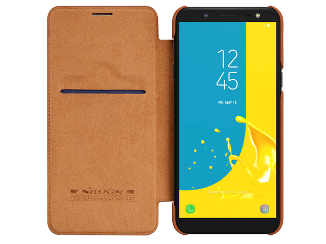 Чехол Nillkin Qin leather case для Samsung Galaxy J6 (коричневый, кожаный)
