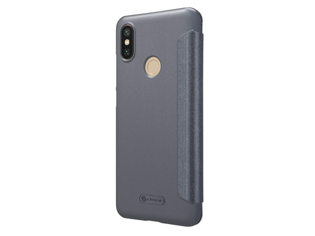 Чехол Nillkin Sparkle Leather Case для Xiaomi Mi A2 (темно-серый, винилискожа)