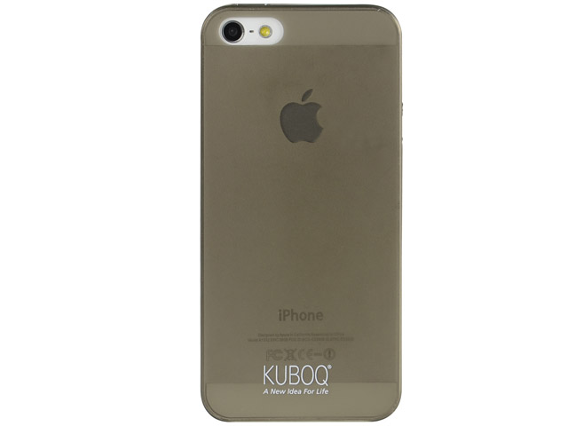 Чехол Kuboq Ultra Thin Light Series для Apple iPhone 5 (серый полупрозрачный, гелевый)