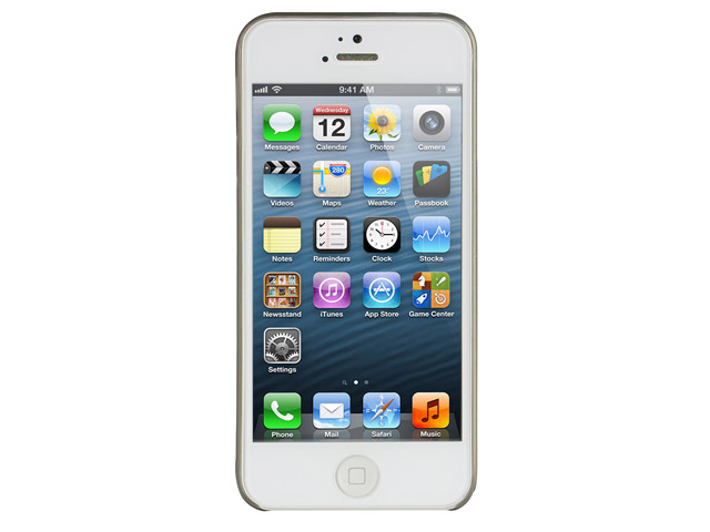 Чехол Kuboq Ultra Thin Light Series для Apple iPhone 5 (серый полупрозрачный, гелевый)